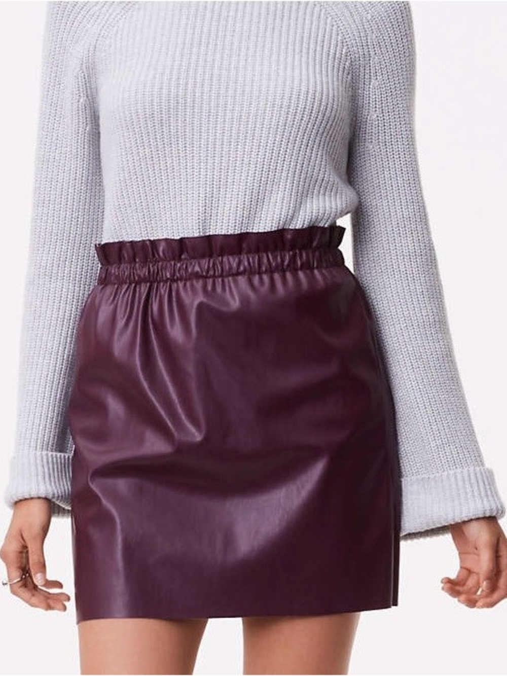 Ann Taylor Loft Faux Leather Shift Skirt